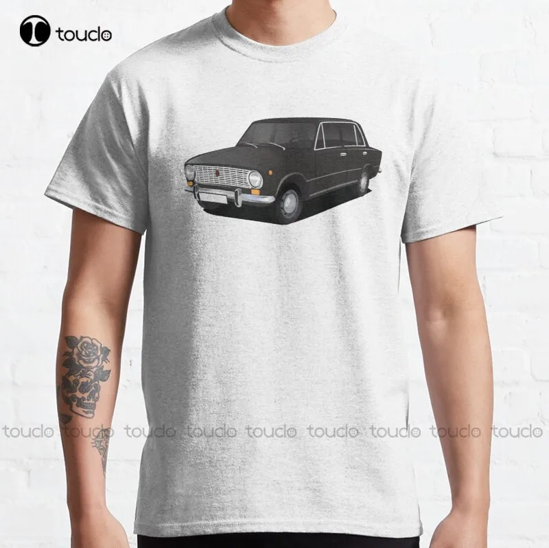 

Новинка, классическая черная хлопковая футболка для Lada 1200, Оригинальная футболка, футболки большого размера, унисекс