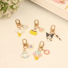 Брелок для ключей Sanrio Hello Kitty Melody Kuromi Cinnamoroll, модный брелок для девочек, подвеска для сумки, милый детский подарок
