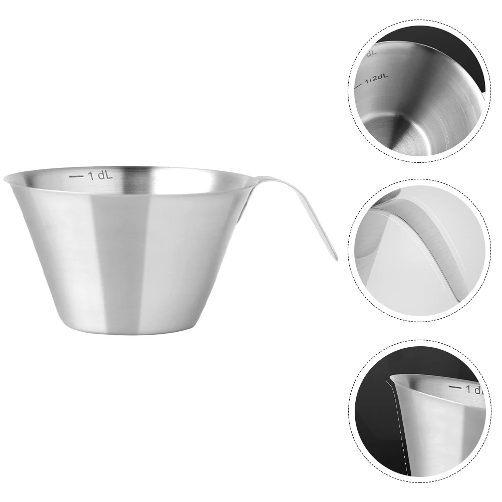 

Cup Coffee Espresso Measuring Cups Stainlessmeasure Steel Shot Glass Tea Mug Scale Pitcher Extraction Making Metal Container