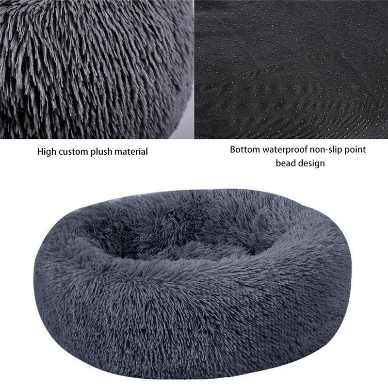 

Pet Dog Bed Comfortable Donut Cuddler Round Dog Kennel Dog And Cat Cushion Bed Ultra Soft Washable Winter Warm Sofa