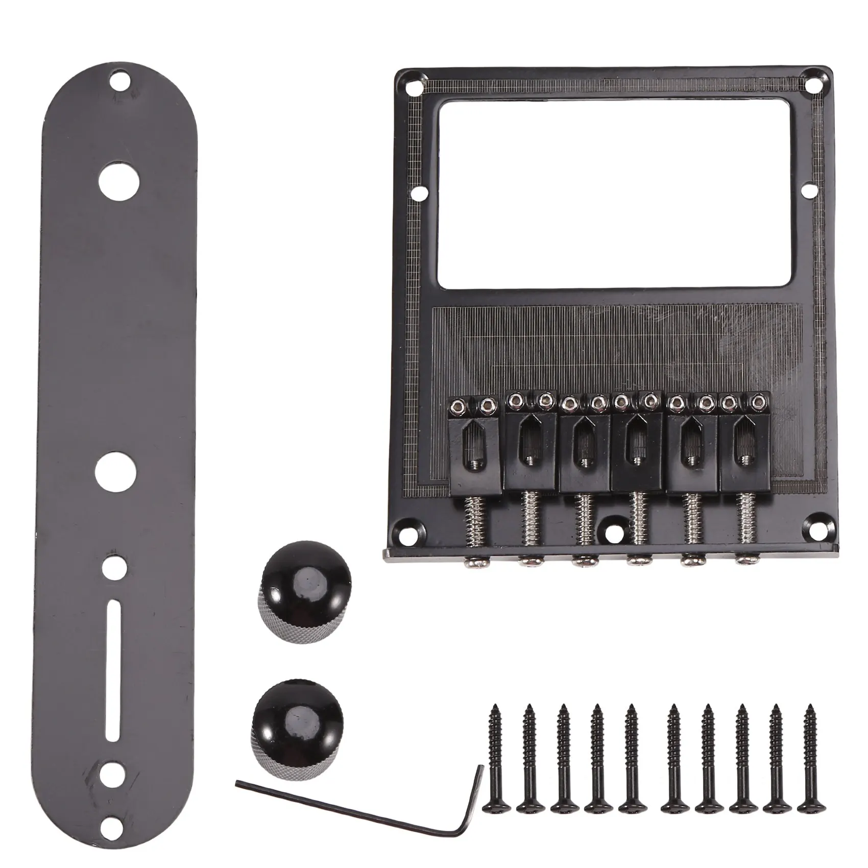 

6 String Saddle Volume Control Bridge Plate Replacement with Control Plate for Electric Guitar Repair Parts