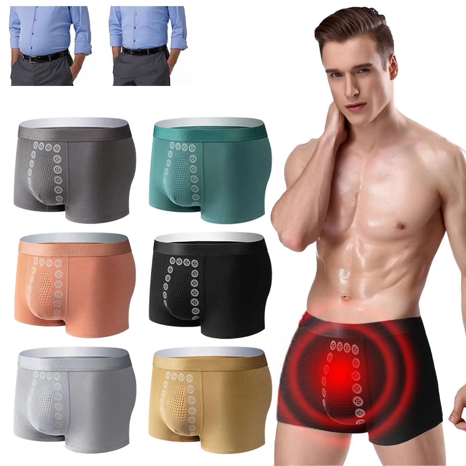 3pcs/box Men's Magnetic Therapy Underwear Men Enlargement Underpants Health  Boxer Shorts Tourmaline Prostate Breathable Pants - AliExpress