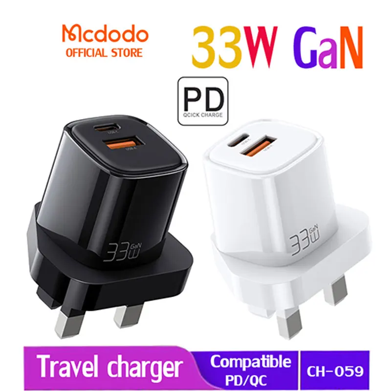 

Зарядное устройство Mcdodo сетевое с USB Type-C, 33 Вт