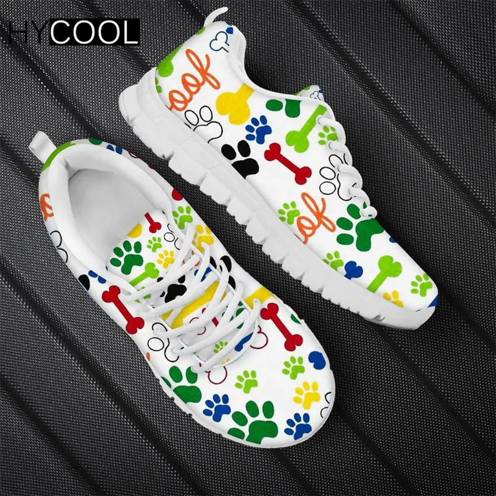 

HYCOOL Cute Bone And Paw Printing Unisex Running Shoes Air Mesh Sport Sneakers Women Men Workout Fitness Zapatos Mujer Hombre