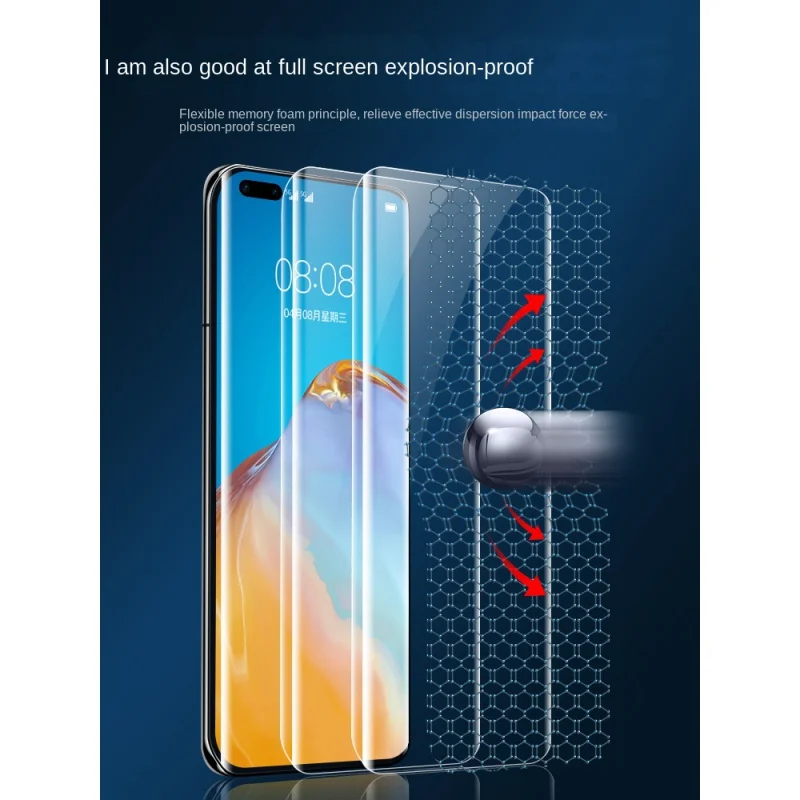 For Huawei P40pro Full Screen Coverage Water Condensation Anti-peep Tempered Steel Film Mate30 40 20 p50 p308 nova7se 109