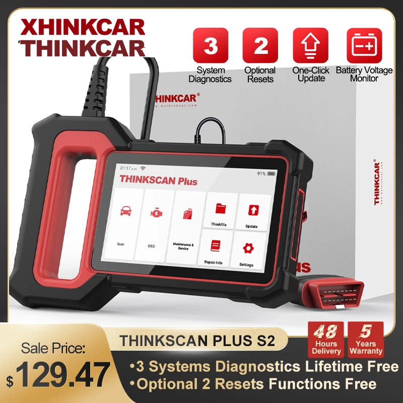 

Сканер THINKCAR Thinkscan Plus S2 S4 S5 S6 S7 OBD2, Автомобильные диагностические инструменты «сделай сам», считыватель ошибок автомобиля, очиститель, бессро...