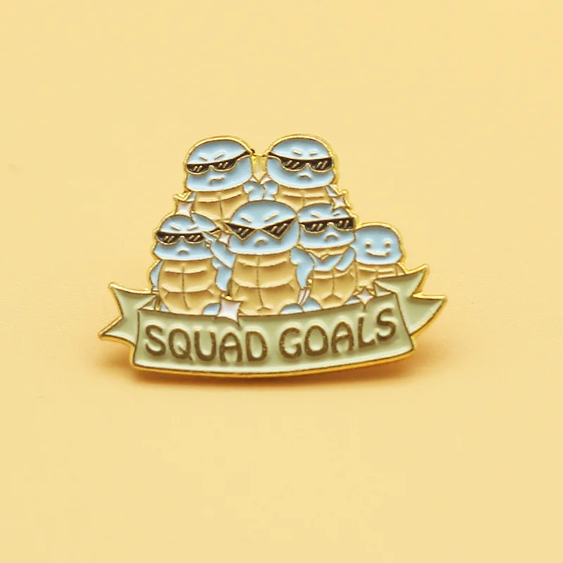 

SALeeee Elf Jenny Turtle Cartoon Brooch Anime Personality Metal Badge Backpack Decoration Anime Accessories