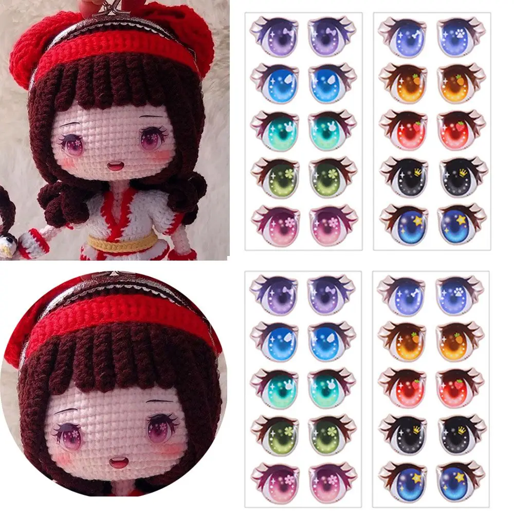 

Accessories Educational Toys Anime Figurine Doll Cartoon Eyes Stickers Love Cute Sticker Face Organ Paster Clay Decals