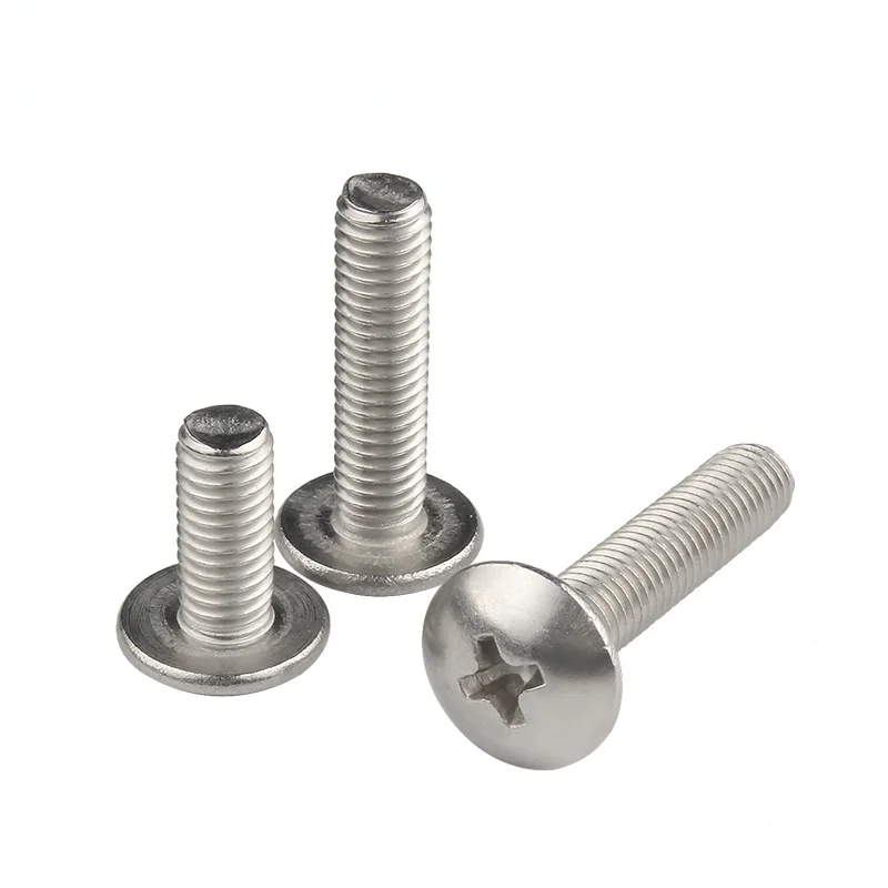 

M2 M2.5 M3 M4 M5 M6 M8 DIN7985 GB818 304 Stainless Steel Large Flat Head Cross Recessed Pan Round Head Screw Phillips TV Bolts