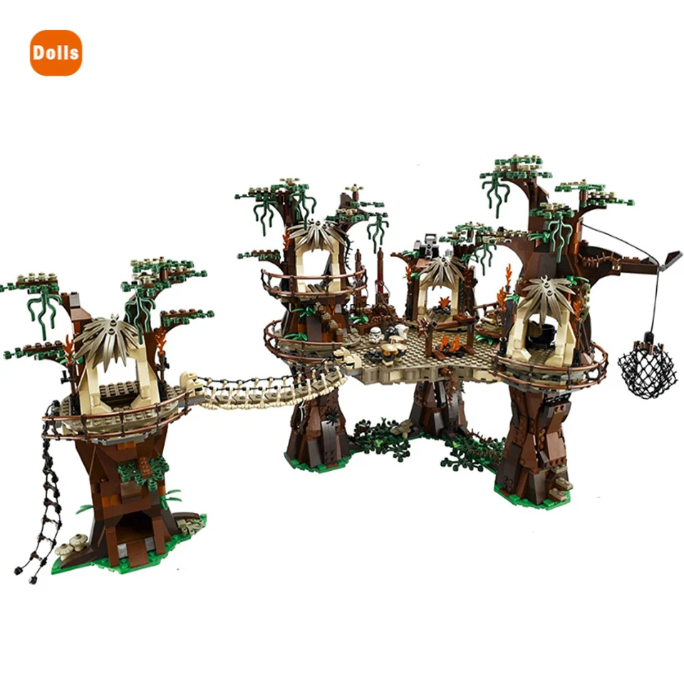 

New StarPlan Wars Compatible 10236 Ewok Village Wars Set Building Block Bricks Kids bricks Toys birthday Gifts