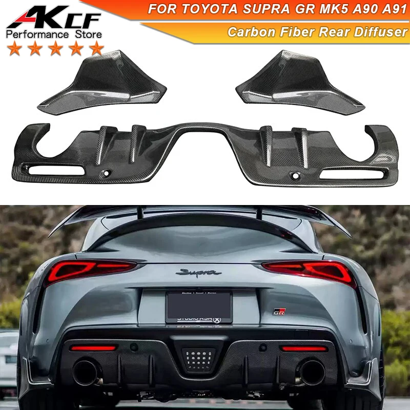 

Carbon Fiber AG Style Rear Diffuser For Toyota Supra GR MK5 A90 A91 Upgrade Car Rear Bumper Diffuser Rear Side Splitters Spoiler