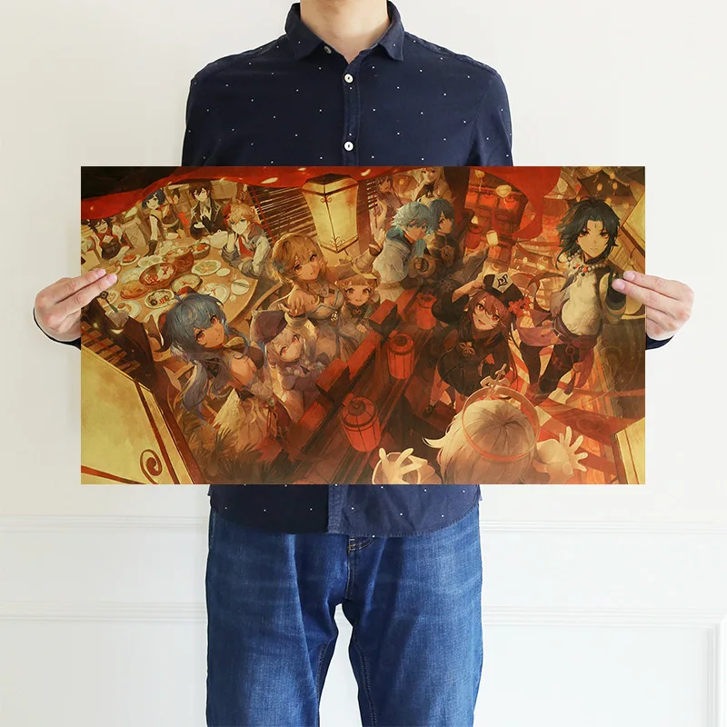 70x3 9 см винтажный постер Genshin Impact Xiao Ganyu персонажи коллекции настенная живопись