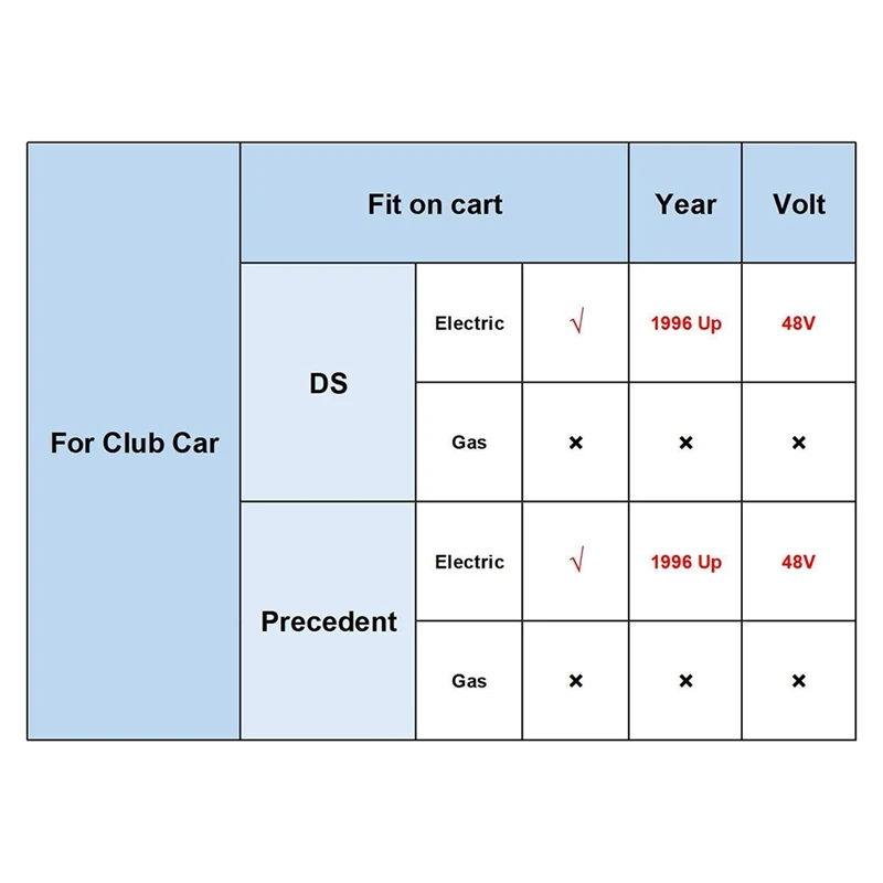 Для электрической тележки для гольфа DS и прецедента клубного автомобиля 48V