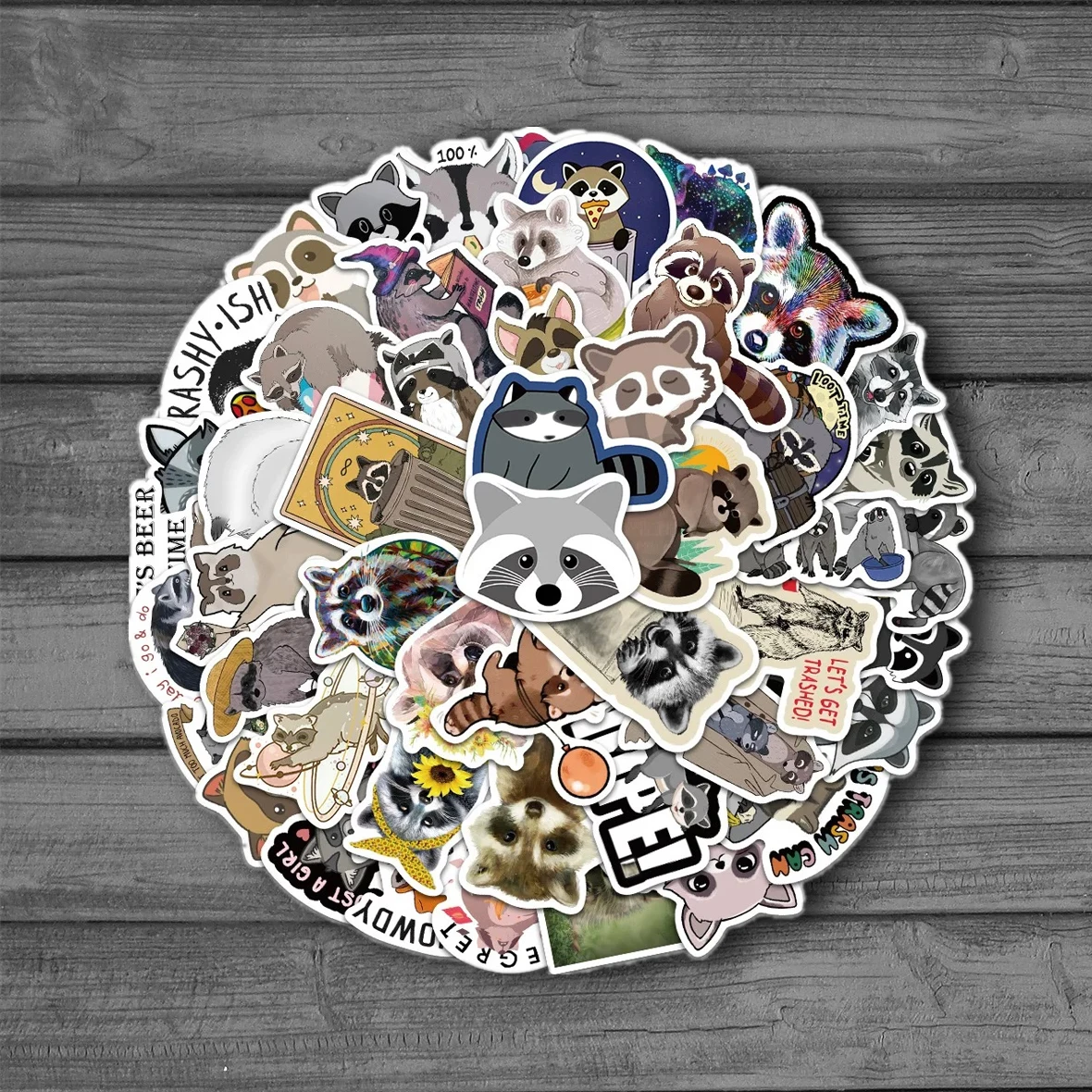 10/50PCS Cartoon Cute Racoon Trash Panda Graffiti Sticker Suitcase Notebook Refrigerator SkateboardStationeryBoxHelmetWholesale