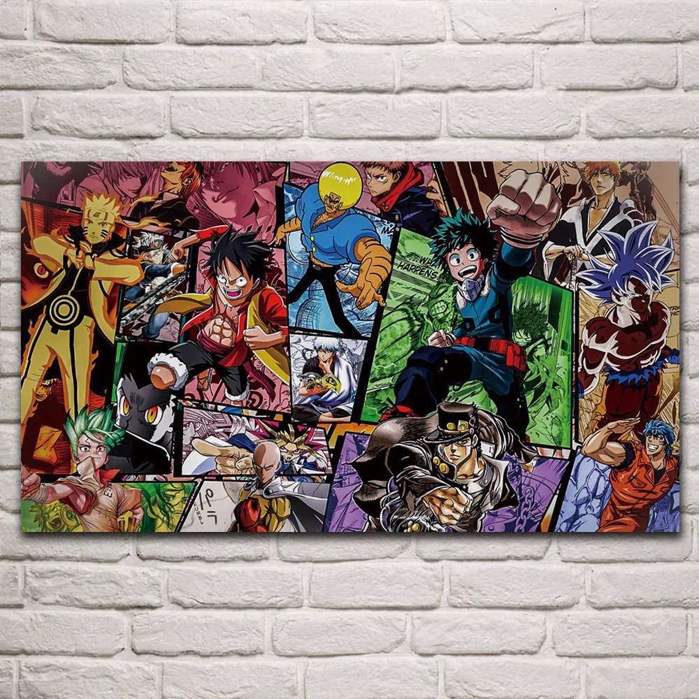 Аниме фанат кроссовер искусственная ткань искусство для дома Декор гостиной KQ921 |