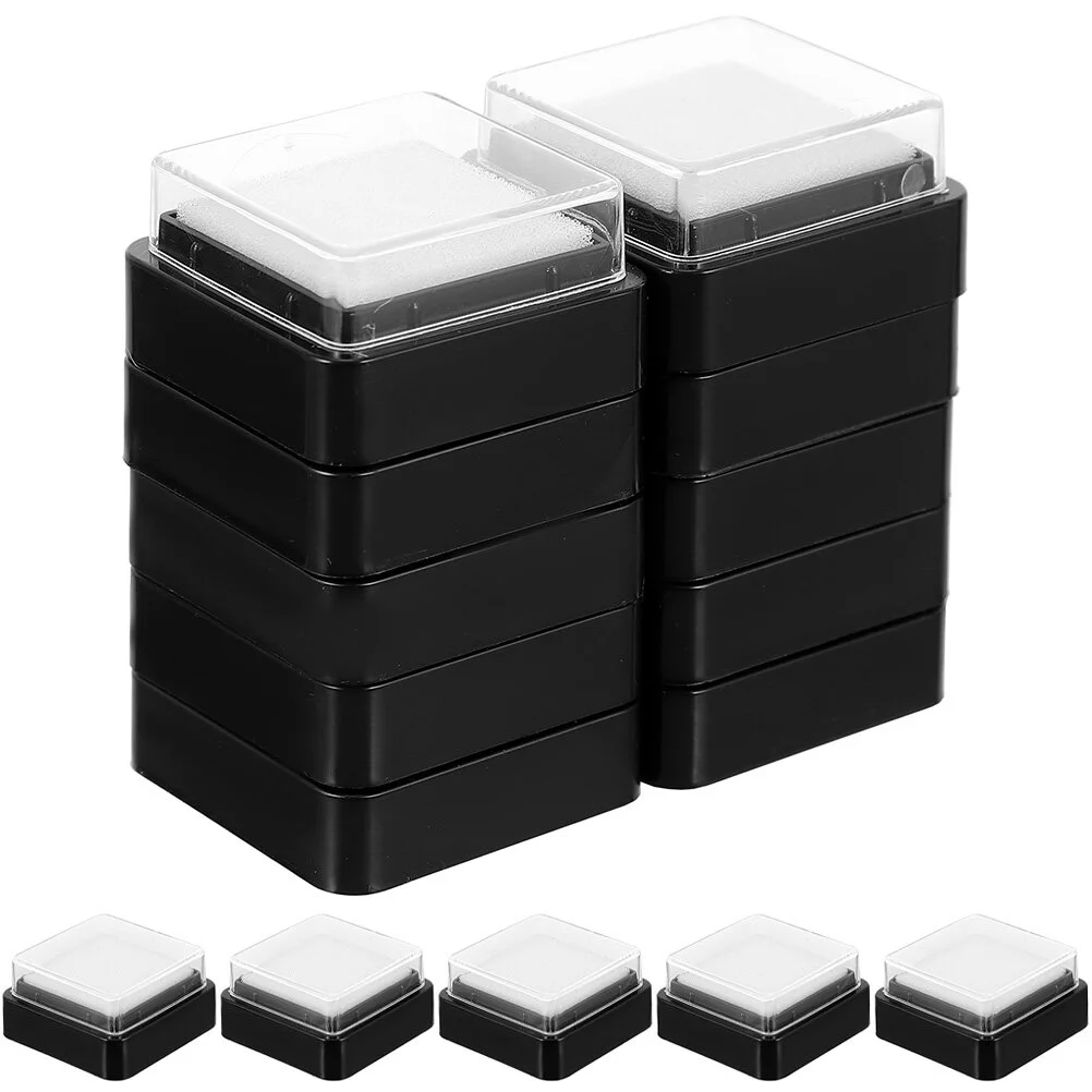 

Office Supplies Ink Pad Blank Inkpads Portable Stamp Square Thumbprint Household Finger