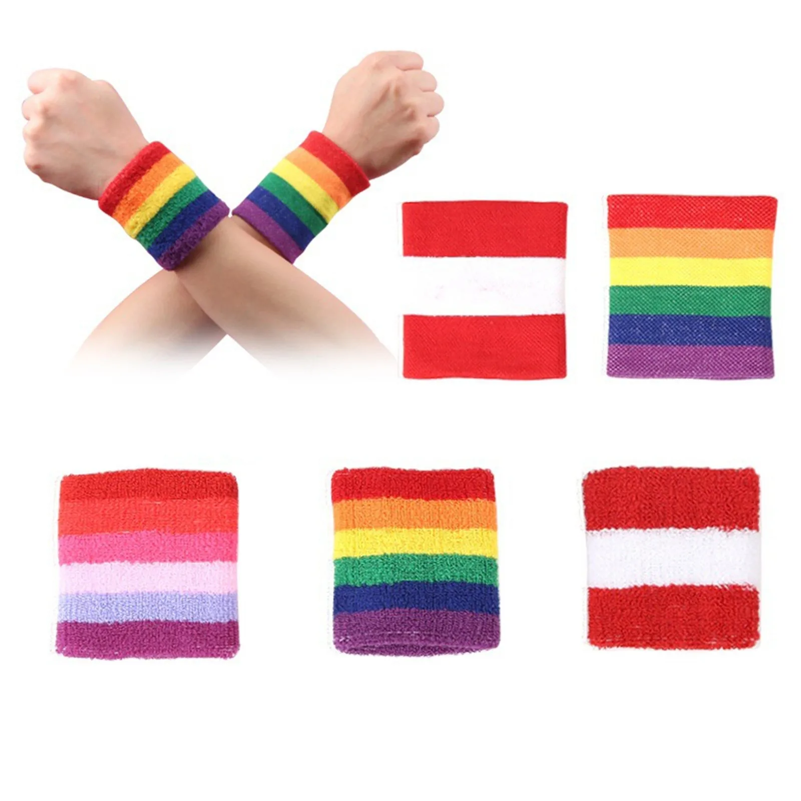 

1PCS Cotton Striped Wrist Support Wristbands Stretch Sport Sweatband Hand Band Safety Sweat Wrist Support Brace Wraps Guards#p3