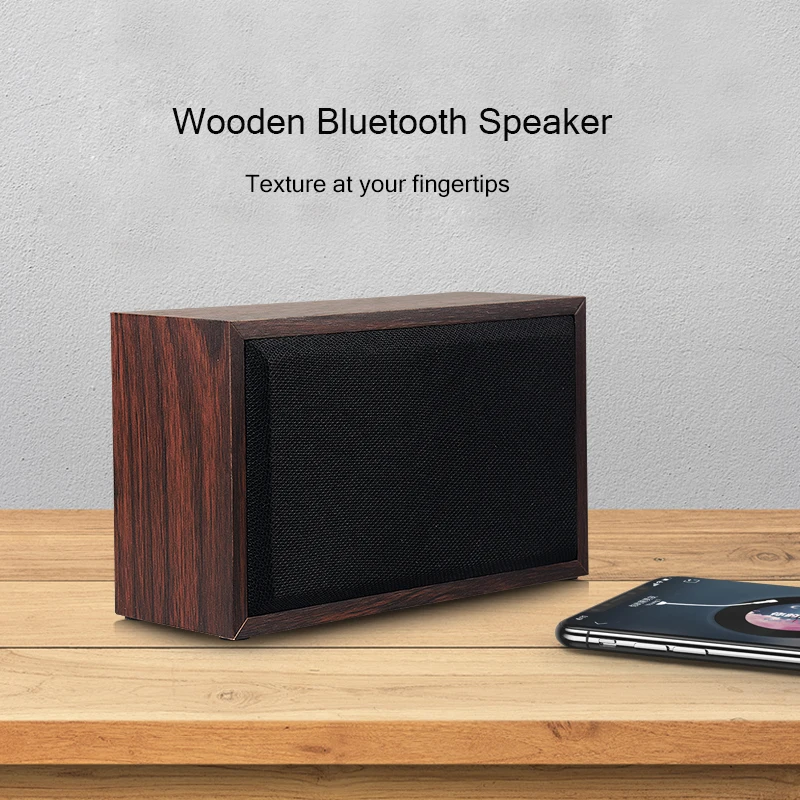 

Деревянная Ткань Bluetooth Настольный динамик воспроизведение TF карты беспроводной сабвуфер AUX вход портативный бас динамик s Caixa De Som Box W20