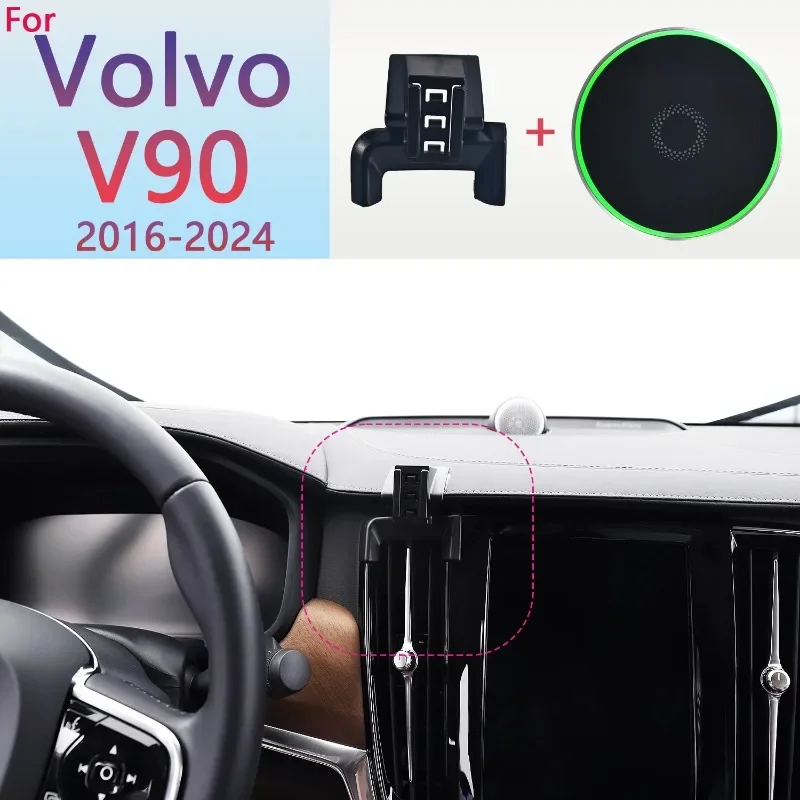 Магнитный автомобильный держатель для телефона Volvo V90 2016 2017 2018 2019 2020 2021 2022-2024