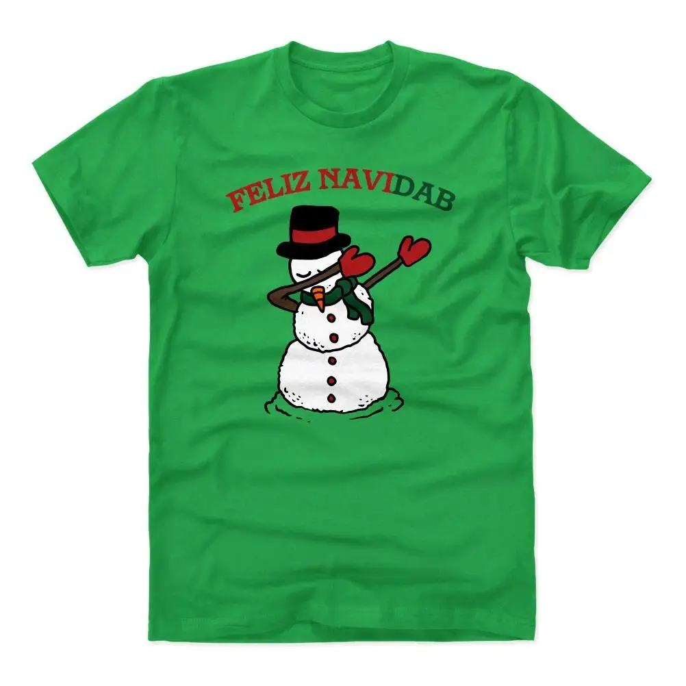 Мужская хлопковая футболка Dabbing с изображением снеговика Рождественская