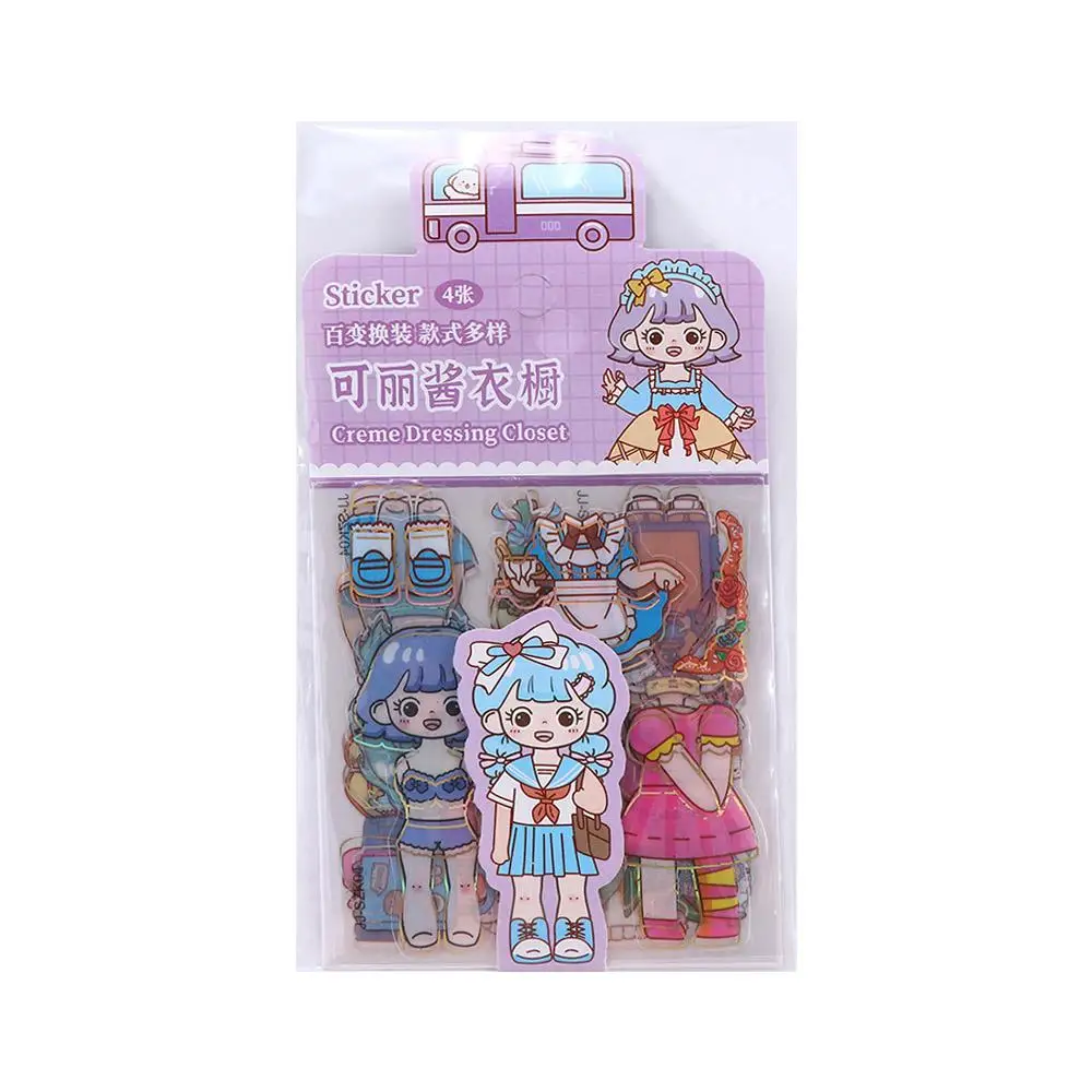 4 листа/набор, детские наклейки для девочек
