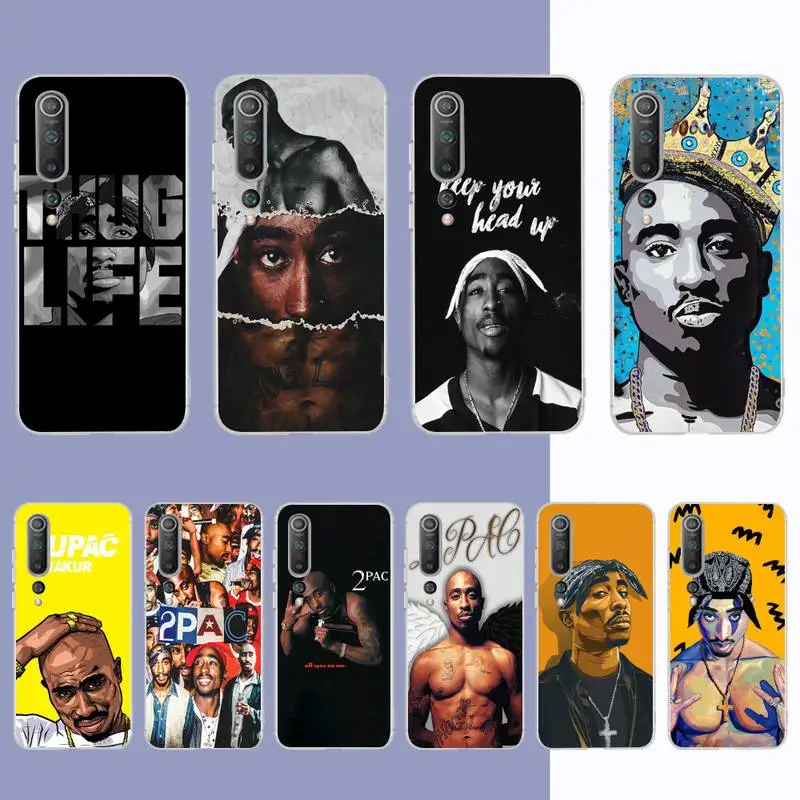 

Rapper 2pac singer Tupac Phone Case for Samsung S21 A10 for Redmi Note 7 9 for Huawei P30Pro Honor 8X 10i cover