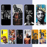 rapper 2pac singer tupac phone case for samsung s21 a10 for redmi note 7 9 for huawei p30pro honor 8x 10i cover