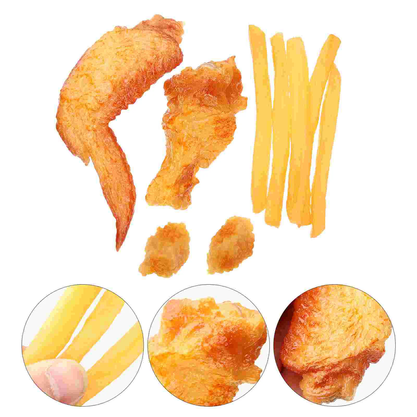 

9Pcs Simulation Artificial Model Artificial French Fries French Fries Model