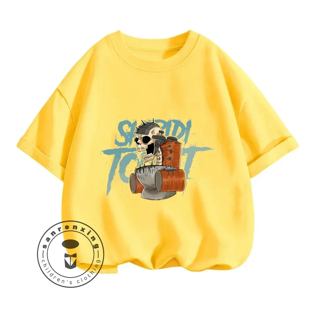 Skibidi Забавная Футболка С Мультяшным Принтом Для Унитаза Мальчиков И Девочек