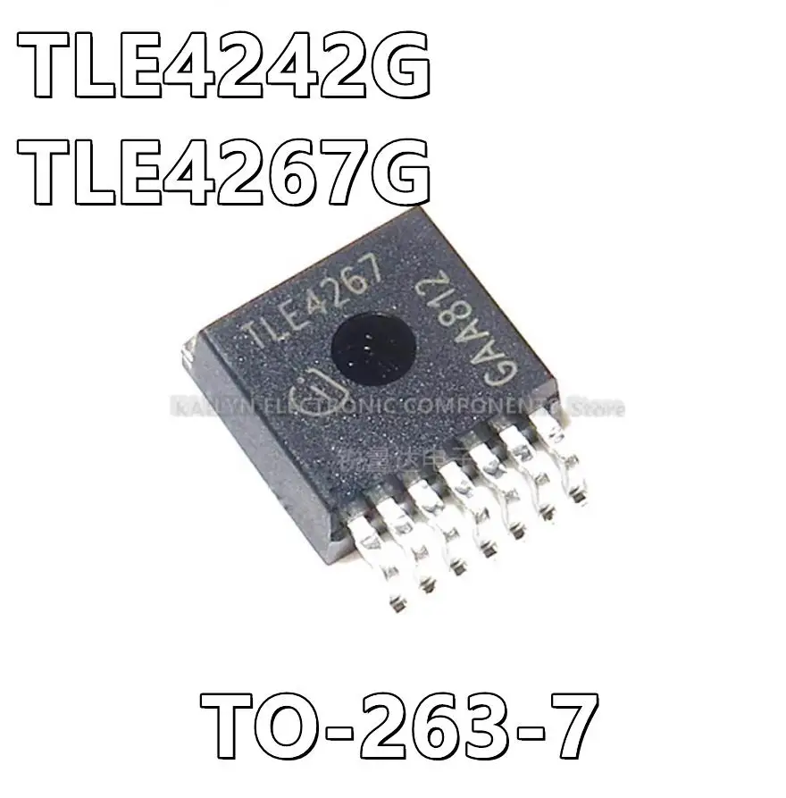 

10Pcs/lot TLE4242G 4242G_A TLE4267G TLE4267 LED Driver IC 1 Output Linear PWM Dimming Linear Voltage Regulator TO263-7