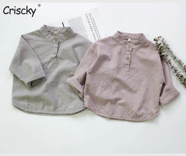 

Детская блузка с длинным рукавом, на пуговицах