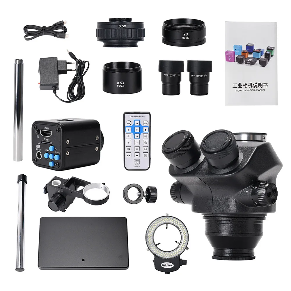 3 5X-100X цифровой микроскоп с разрешением камеры 7X-50X тринокуляр 24MP HD стерео зум