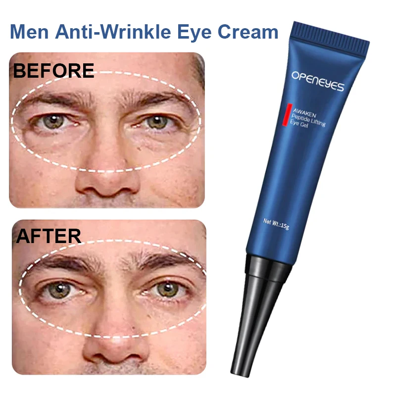 

Men Anti-Wrinkle Eye Cream Repairing Eye Bags Dark Circle Fades Fine Lines Moisturizing Eye Serum Awaken Peptide Lifting Eye Gel