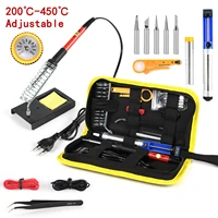 220v110v 60w soldering iron kit fast heating adjustable temperature electric soldering iron welding tools rework solder station