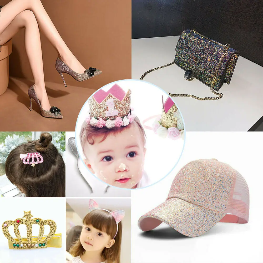 20x120 См Блестящая Ткань Из Искусственной Кожи Радужный Виниловый Бант Для Волос