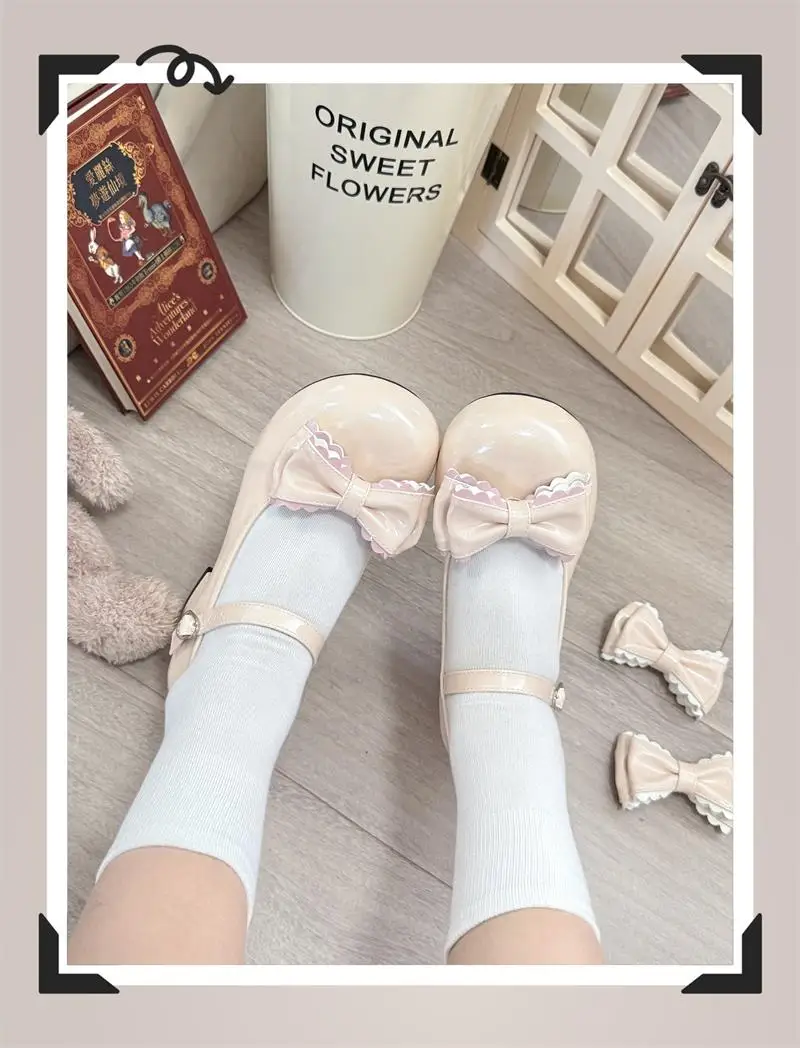 Оригинальные ботинки в стиле &quotЛолита&quot Cos Cheese с надписью Love и бантом