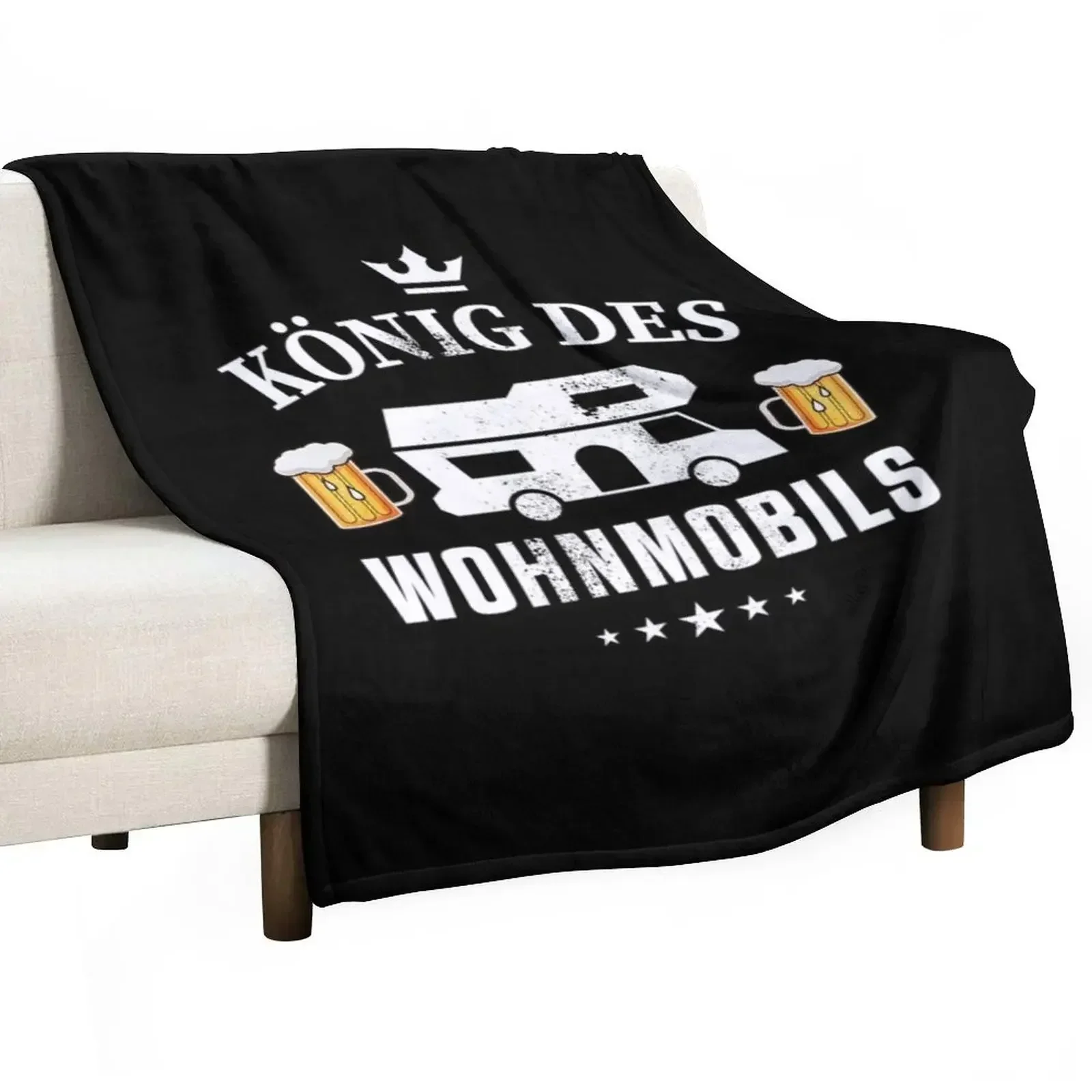 K?nig des Wohnmobils | Camping Geschenk Throw Blanket Furry warm for winter Blankets