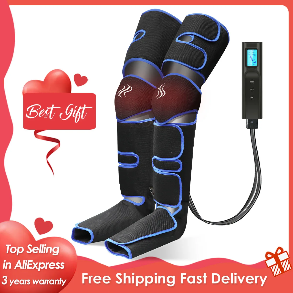 360° Foot air pressure leg massager promotes blood circulation, body massager, muscle relaxation, lymphatic drainage device 2022