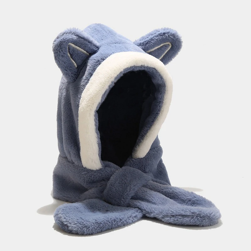 

Women Warm Earmuffs Thicken Ear-flapped Hat Winter Cold-proof Warm Cotton Hat Cat Ears Cap Cute Kawaii Winter Russian Hats