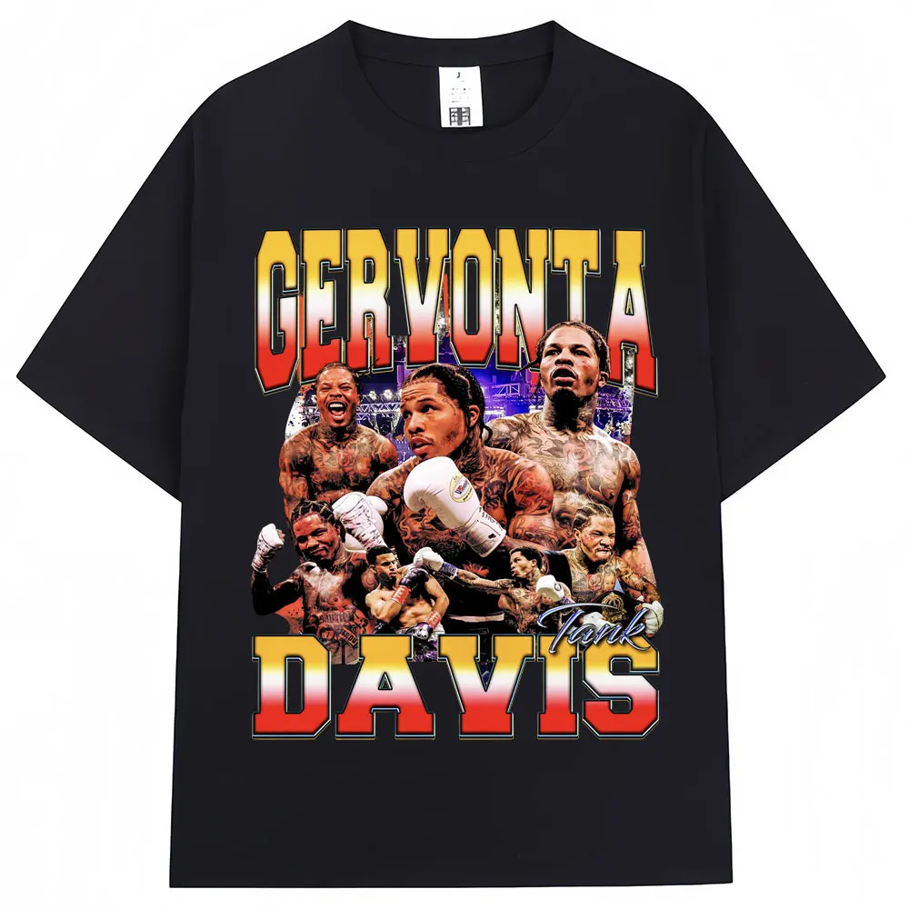 Tank Gervonta Davis T Shirts Fighter Boxer Fashion Vintage T-shirts Oversized Men's Sport Boxing Champion Cotton Tees Streetwear
