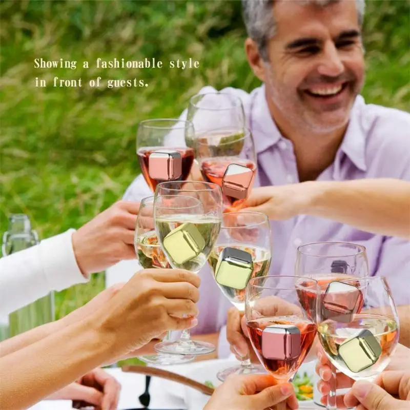 Кубики льда из нержавеющей стали многоразовые охлаждающие камни для виски