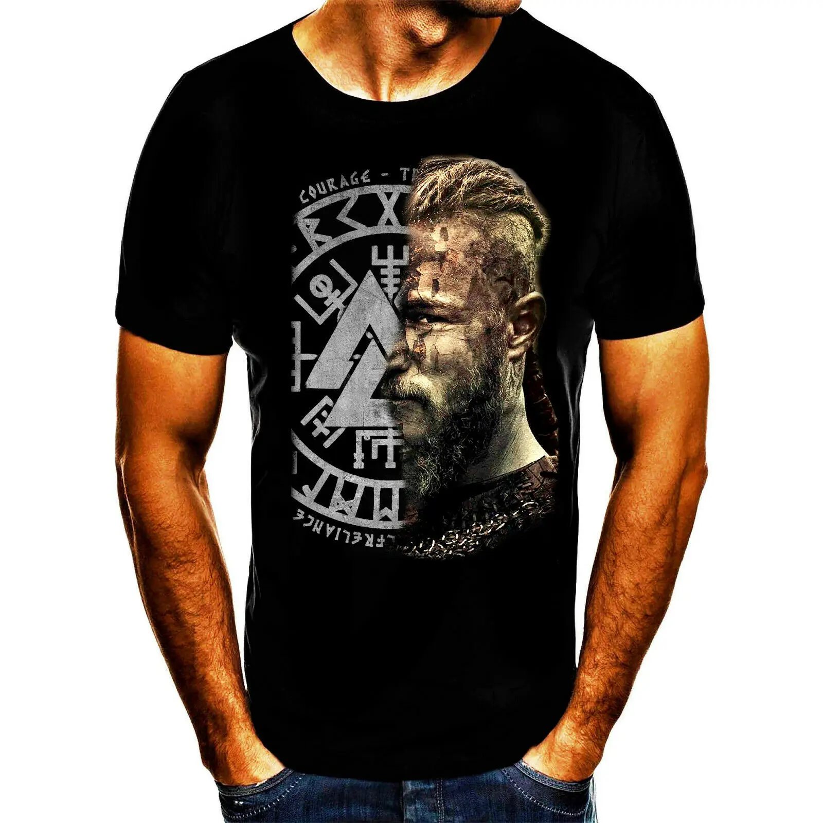 

Cool Vi kings Valhalla Odin Germanen Vi king Blut Wikinger Odin Tshirt Men's 100% Cotton Casual T-shirts Loose Top Size S-3XL