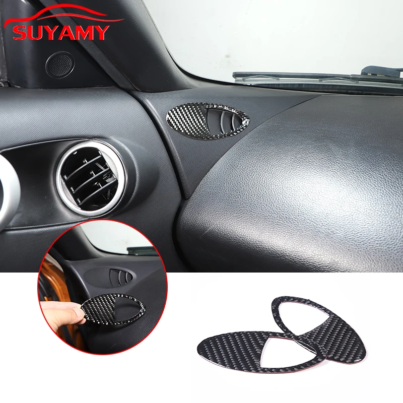 

Soft Carbon Fiber Central Control Dashboard Air-Outlet Frame Trim Sticker For Nissan 350Z Z33 2003-2008 Car Accessories