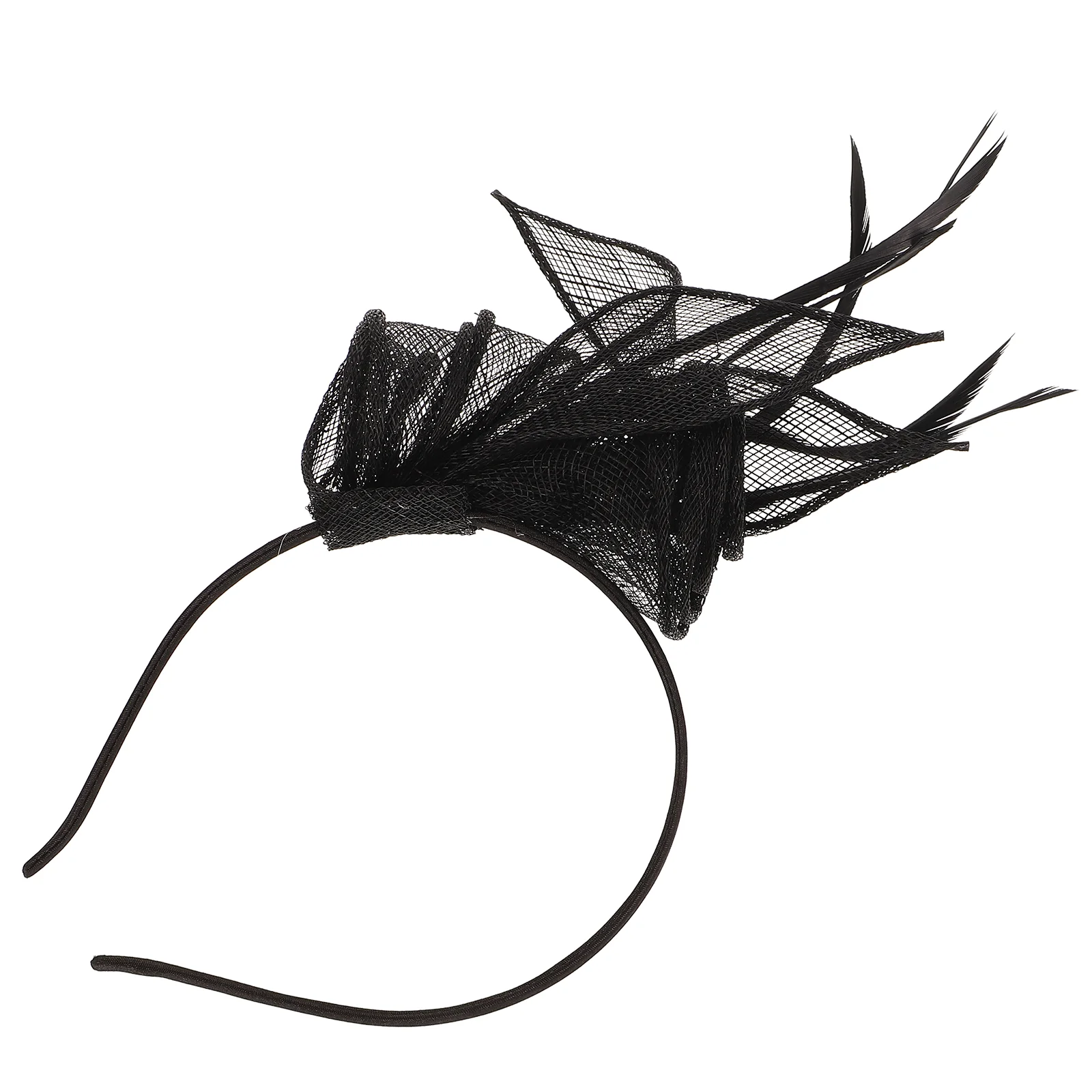

Mesh Headband Hat Fascinator Wedding Ladies Day Race Royal Ascot (Black)