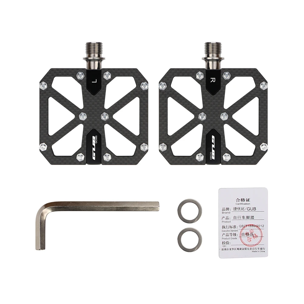 GUB GC-085 углеродная педаль с титановой осью противоскользящая Ультралегкая CNC MTB Bike