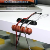 7holes silicone cable winder usb cable organizer wire winder cable management clips for mouse headphone earphone cable holder