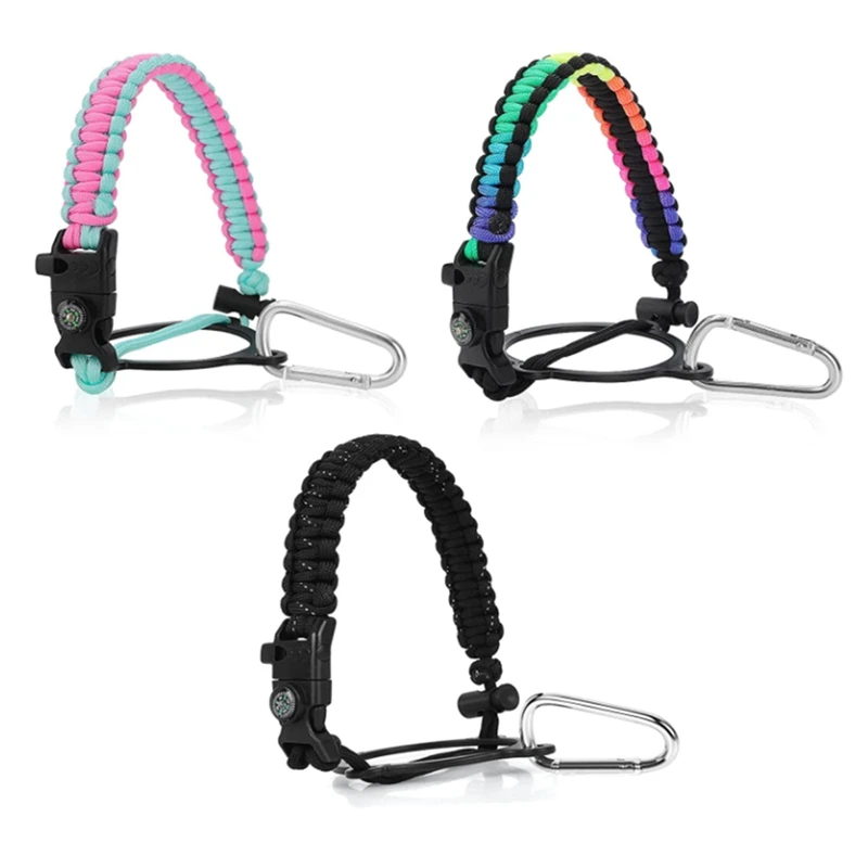 

3PCS Water Bottle Strap Paracord Handle for Hydro Flask Wide Mouth Bottles 12Oz to 64Oz,for Hiking Camping Walking,Etc