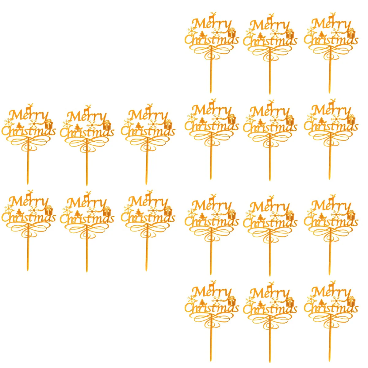 

18 Cake Accessories Christmas Topper Party Cake Supplies Christmas Topper Christmas Pick Cupcake Toppers