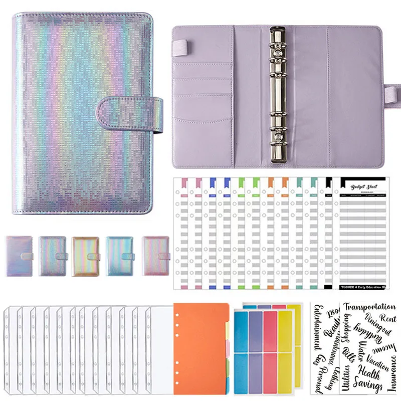 

A6 Cash Budget Binde A6 For Money Budget Planner Binder with Zipper Envelopes Cash Envelopes For Budgeting Money Organizer