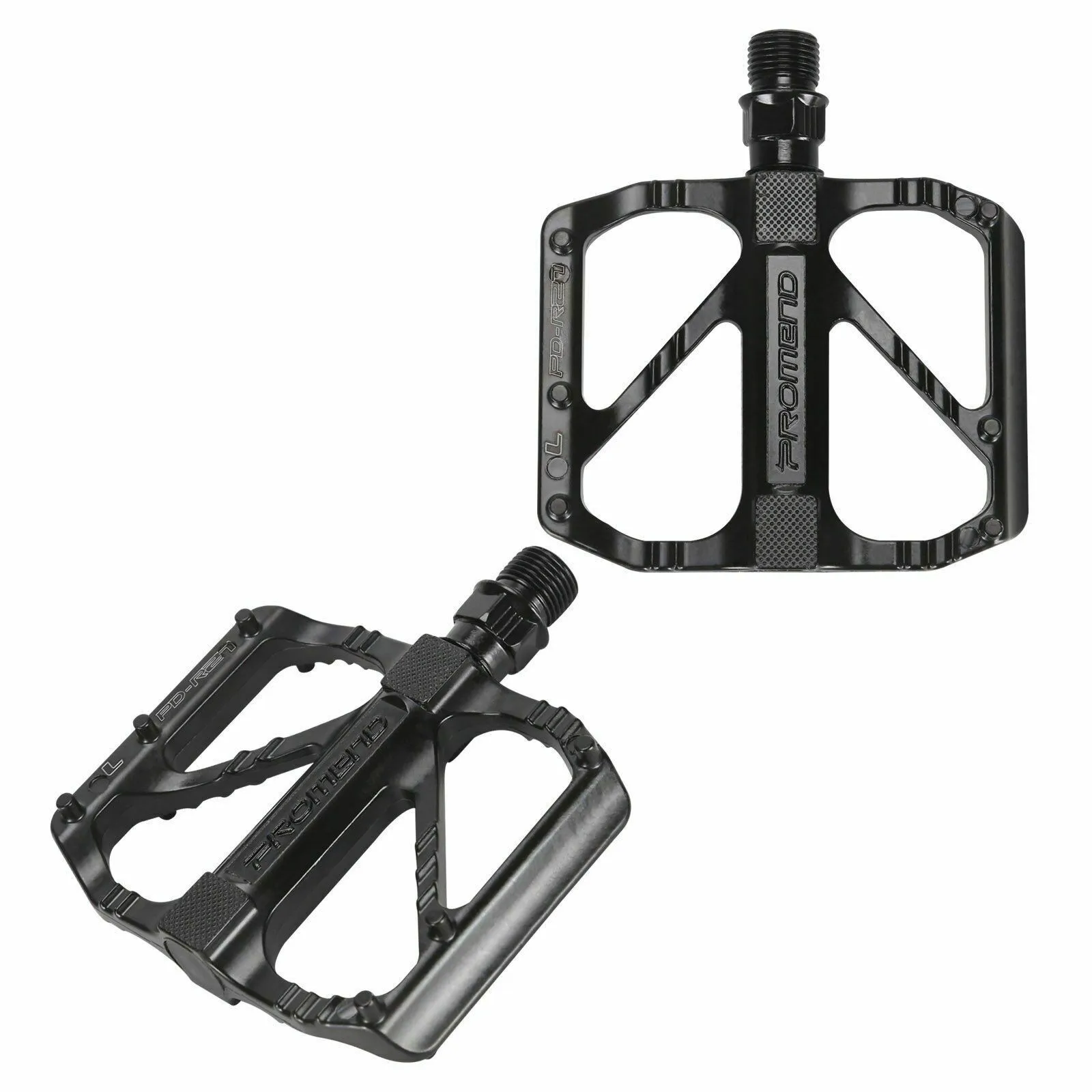 

1 пара велосипедных педалей PROMEND, черные противоскользящие алюминиевые педали из нержавеющей стали для горных и дорожных велосипедов с соединительными деталями 9/16 дюйма
